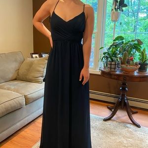 Navy bridesmaid gown